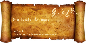 Gerlach Ámos névjegykártya